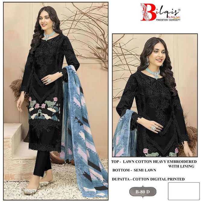 Bilqis B 80 A To D Lawn Cotton Pakistani Suits Wholesale Shop In Surat
